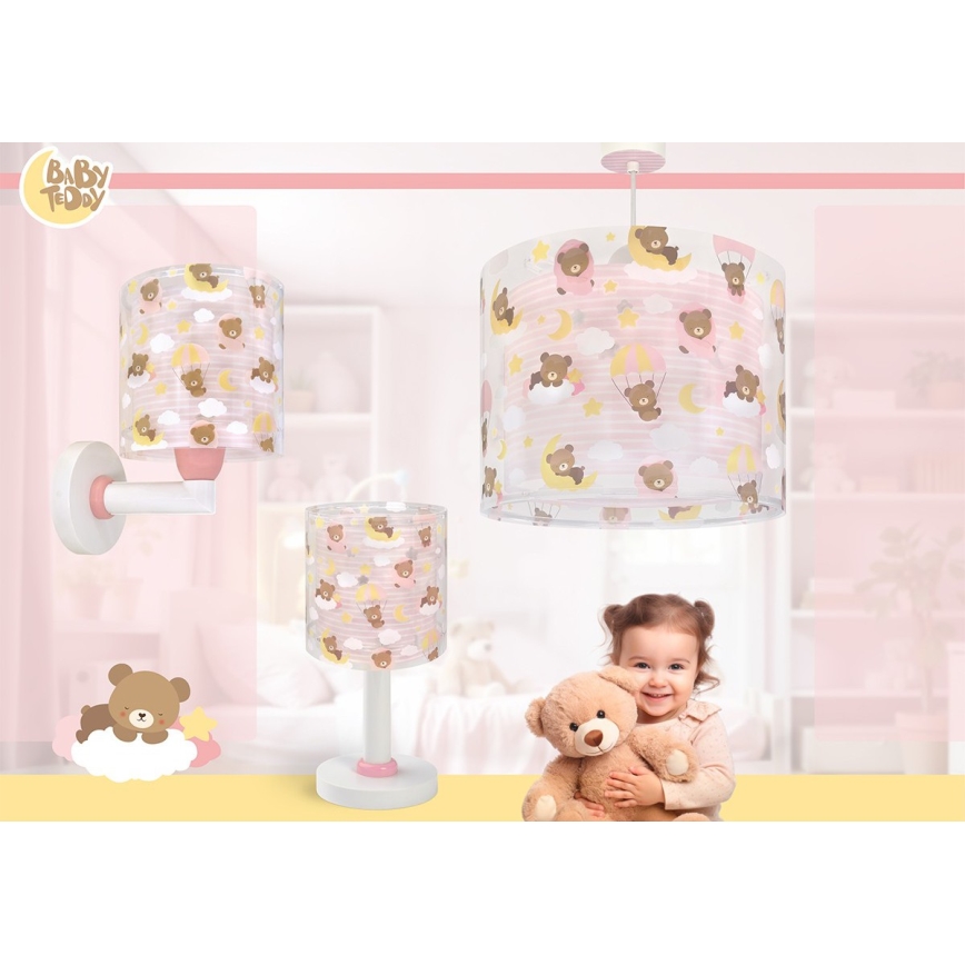 Dalber 41572S - Lustre infantil BABY TEDDY 1xE27/15W/230V rosa