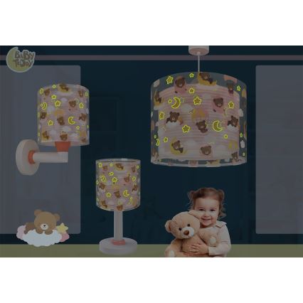 Dalber 41572S - Lustre infantil BABY TEDDY 1xE27/15W/230V rosa