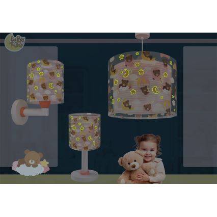 Dalber 41579S - Candeeiro de parede infantil BABY TEDDY 1xE27/15W/230V rosa