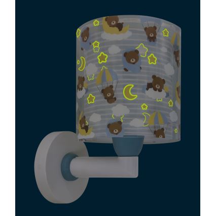 Dalber 41579T - Candeeiro de parede infantil BABY TEDDY 1xE27/15W/230V azul