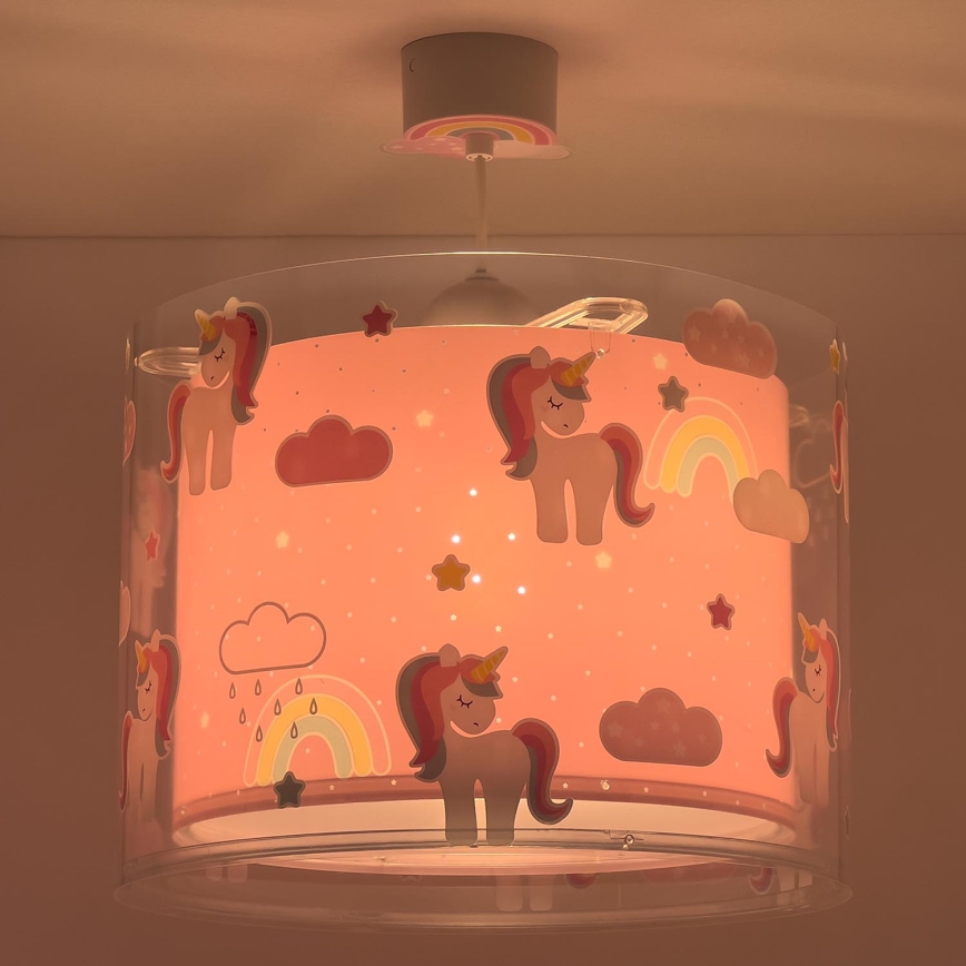 Dalber 41592 - Candelabro de criança UNICORNS 1xE27/60W/230V