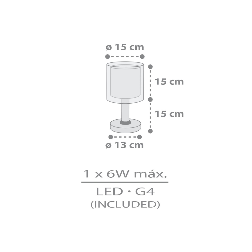 Dalber 41761E - Candeeiro infantil LED KAWAII FRIENDS 1xG4/4W/230V cinzento