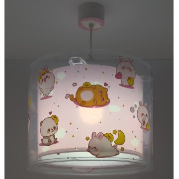 Dalber 41762S - Lustre infantil KAWAII FRIENDS 1xE27/15W/230V rosa