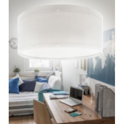 Dalber 42006E - Iluminação de teto para crianças COLOR LIGHT 2xE27/15W/230V branco