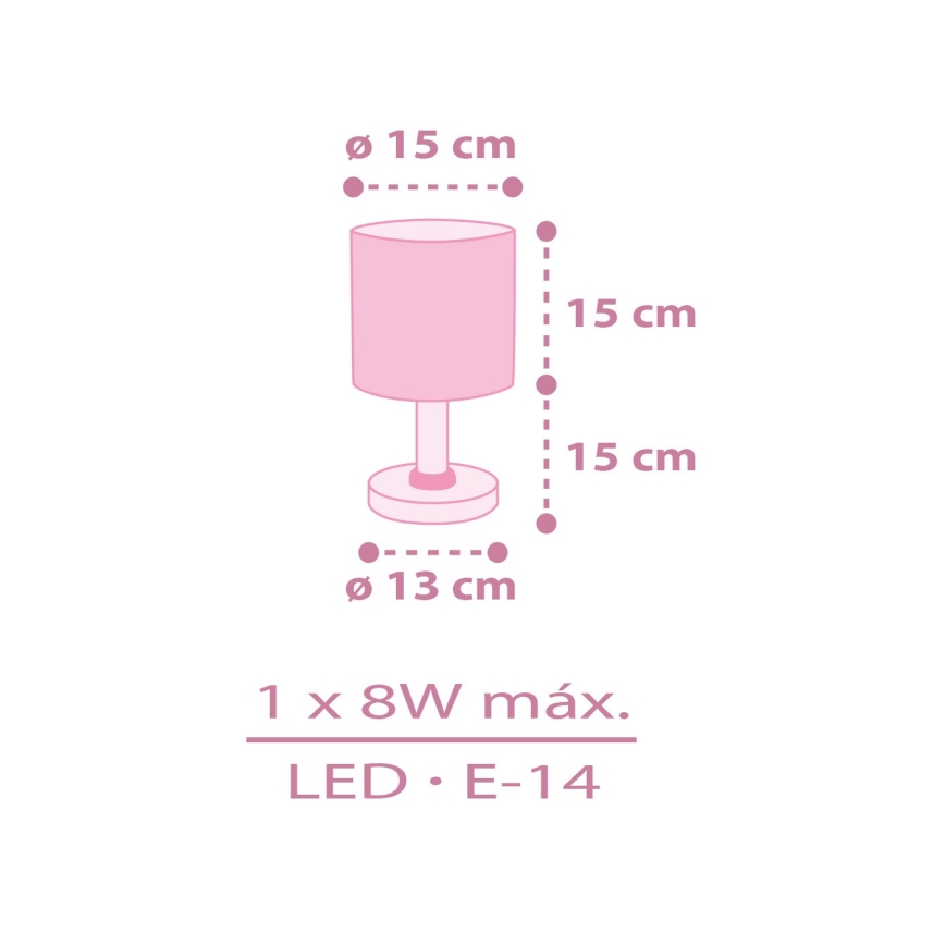 Dalber 42491N - Candeeiro infantil LED FAIRY DREAMS 1xG4/4W/230V cor-de-rosa