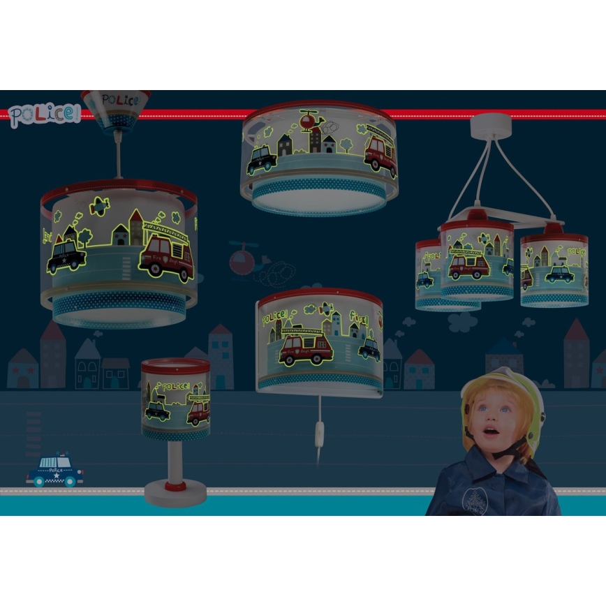 Dalber 60611N - Candeeiro infantil LED POLICE 1xG4/4W/230V multicolorido