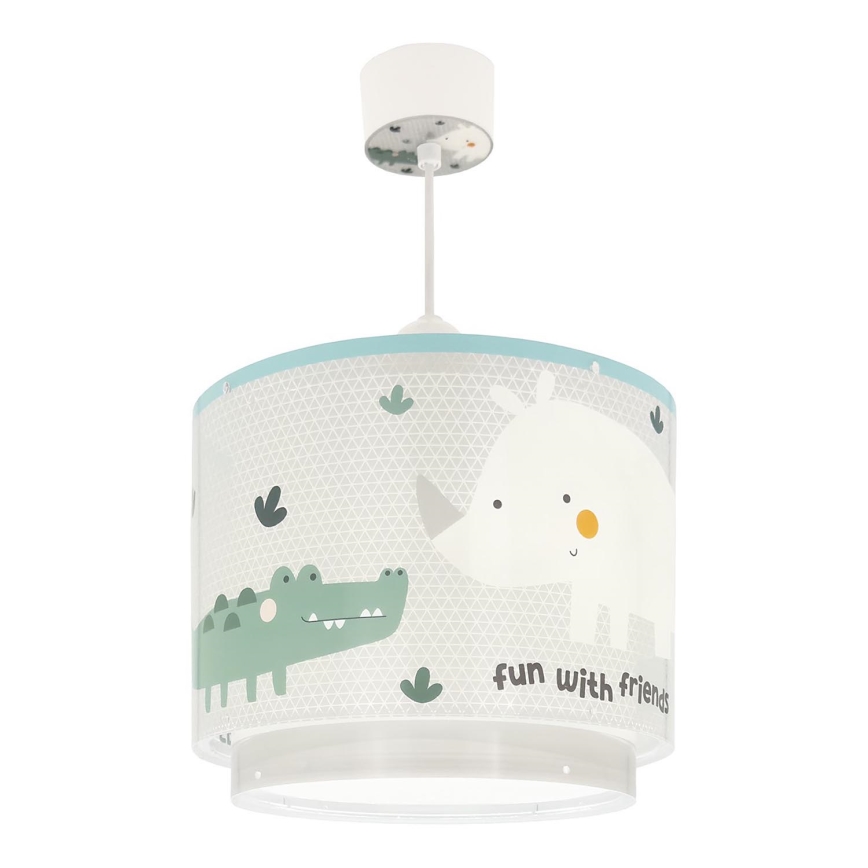 Dalber 60622 - Candeeiro de criança RHICO AND CROCO 1xE27/15W/230V