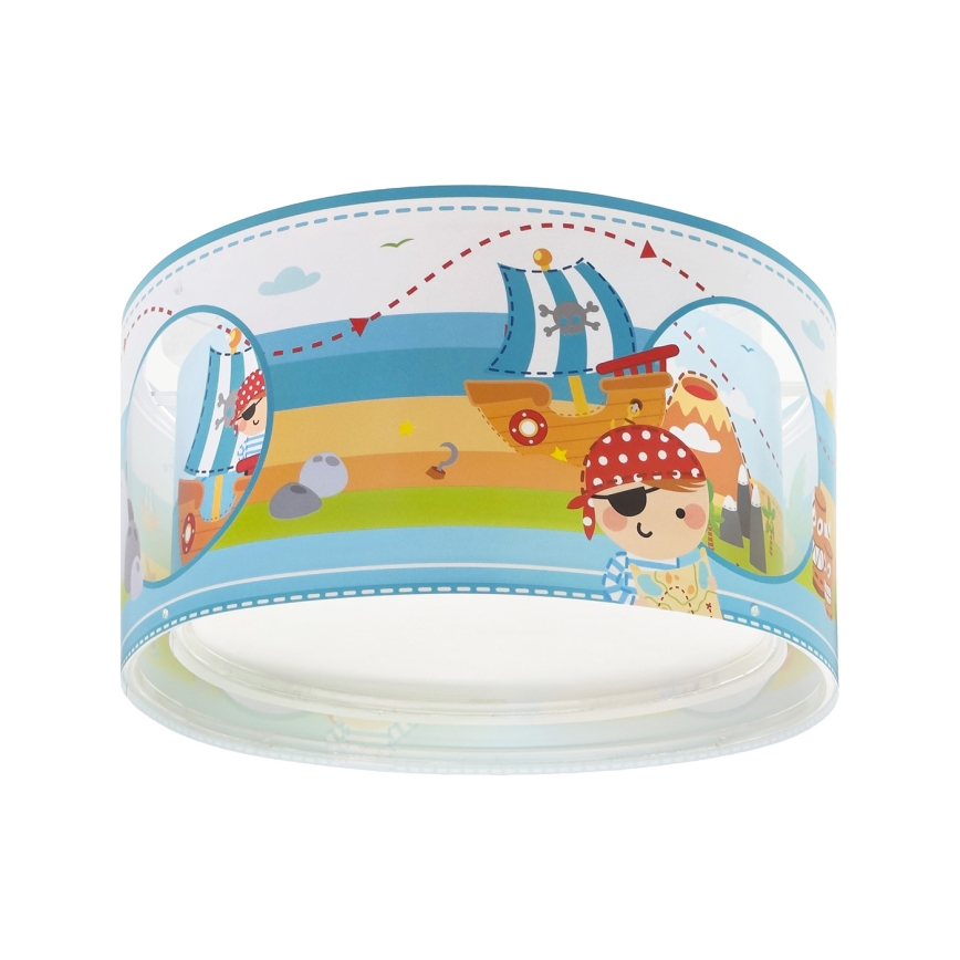 Dalber 60656 - Iluminação de teto para crianças PIRATA ISLAND 2xE27/15W/230V