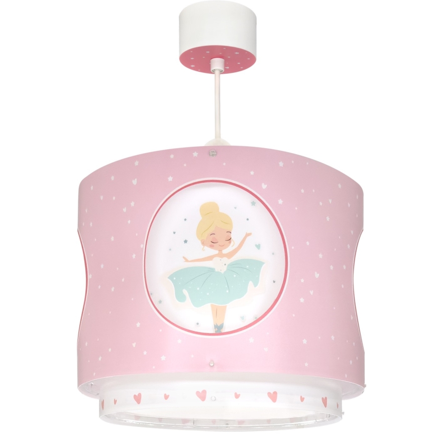 Dalber 60912 - Lustre infantil PRINCESS DANCE 1xE27/15W/230V rosa