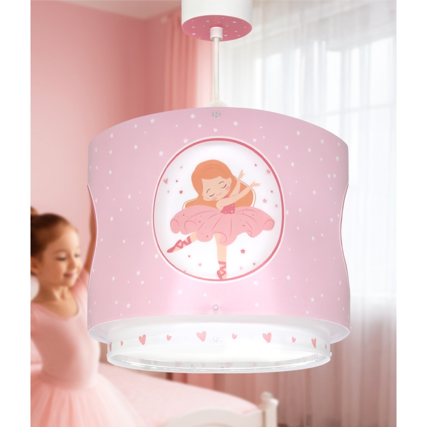 Dalber 60912 - Lustre infantil PRINCESS DANCE 1xE27/15W/230V rosa
