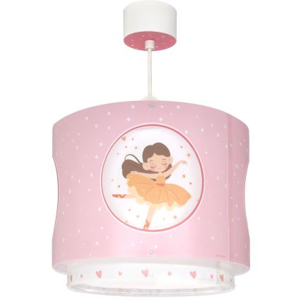 Dalber 60912 - Lustre infantil PRINCESS DANCE 1xE27/15W/230V rosa