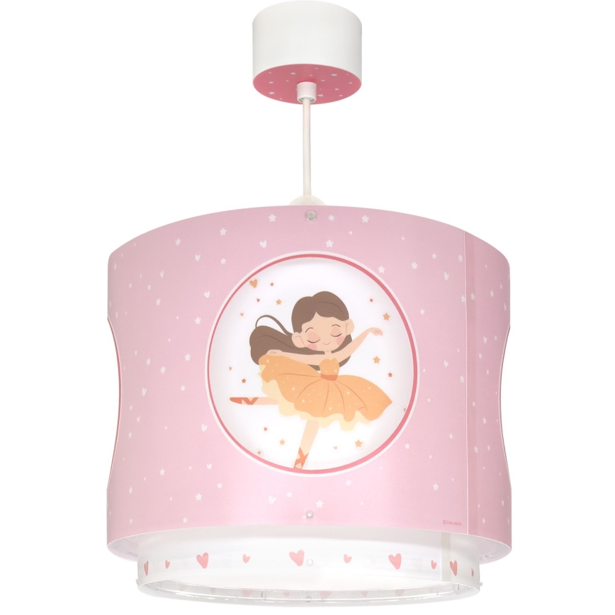 Dalber 60912 - Lustre infantil PRINCESS DANCE 1xE27/15W/230V rosa