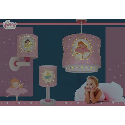 Dalber 60912 - Lustre infantil PRINCESS DANCE 1xE27/15W/230V rosa