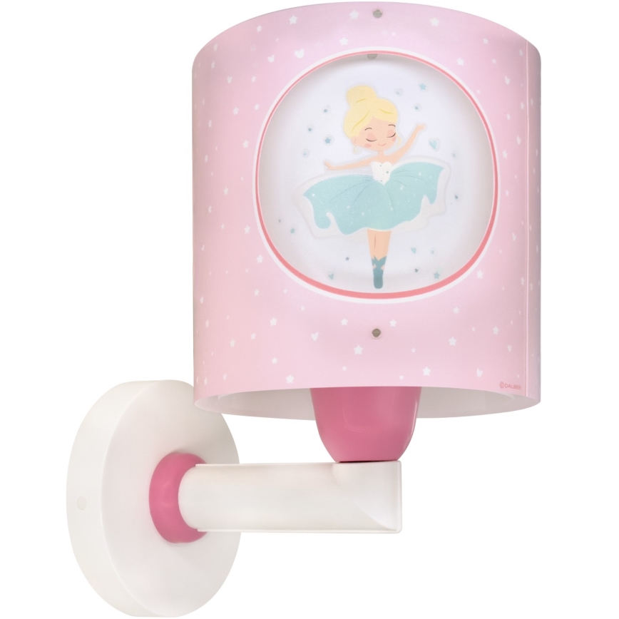 Dalber 60919 - Candeeiro de parede infantil PRINCESS DANCE 1xE27/15W/230V rosa