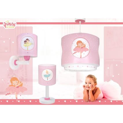 Dalber 60919 - Candeeiro de parede infantil PRINCESS DANCE 1xE27/15W/230V rosa
