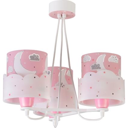 Dalber 61237S - Candelabro de criança MOON 3xE27/60W/230V