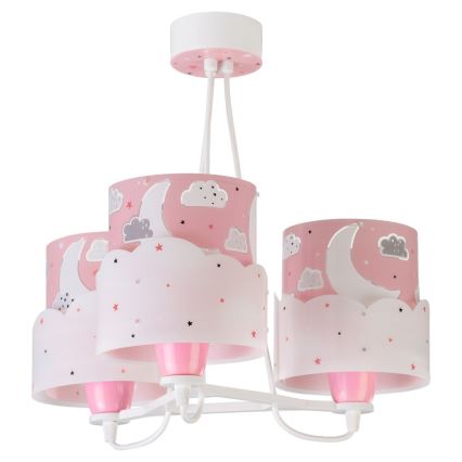 Dalber 61237S - Candelabro de criança MOON 3xE27/60W/230V