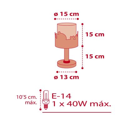 Dalber 61251 - Candeeiro de criança MERRY CHRISTMAS 1xE14/40W/230V