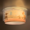 Dalber 61276 - Iluminação de teto de criança LOVING DEER 2xE27/15W/230V