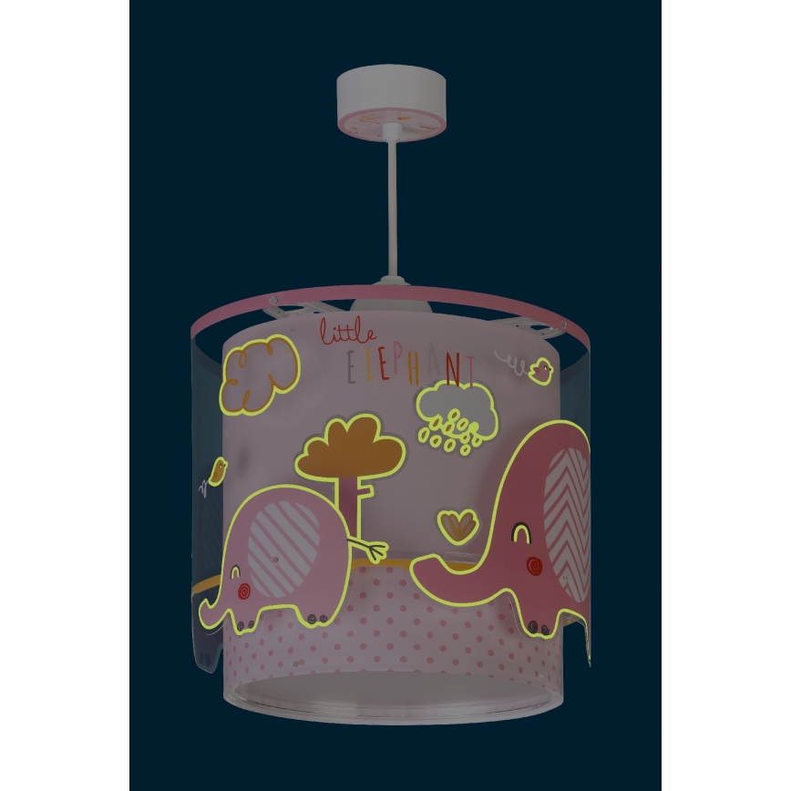 Dalber 61332S - Candelabro de criança LITTLE ELEFANTE 1xE27/60W/230V