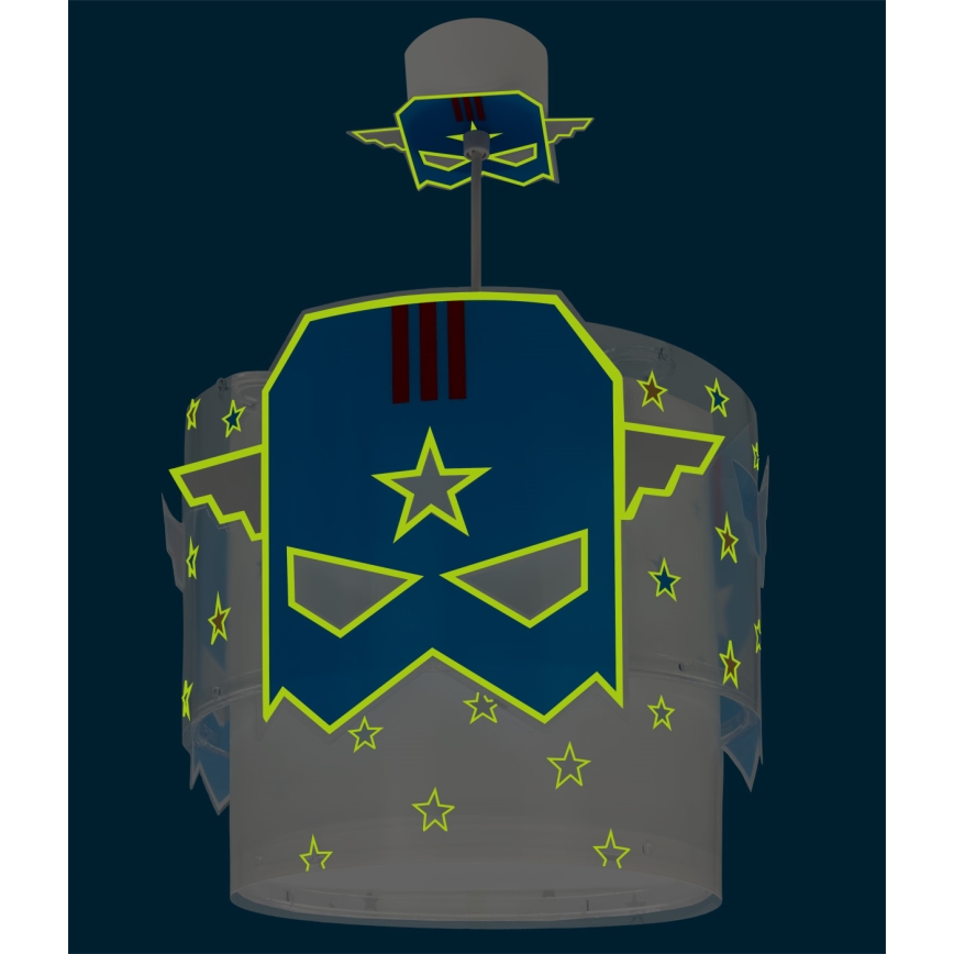 Dalber 61812 - Candeeiro de criança AZUL HERO 1xE27/15W/230V