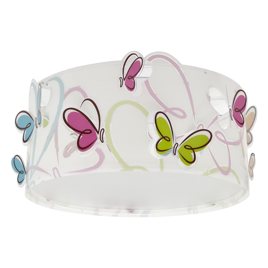 Dalber 62146 - Iluminação de teto de criança BORBOLETA 2xE27/60W/230V