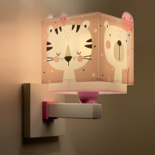 Dalber 63119S - Iluminação de parede de criança JUNGLE 1xE27/60W/230V rosa