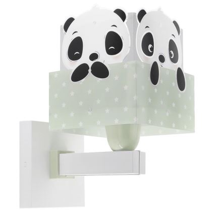 Dalber 63169H - Iluminação de parede de criança PANDA 1xE27/60W/230V verde