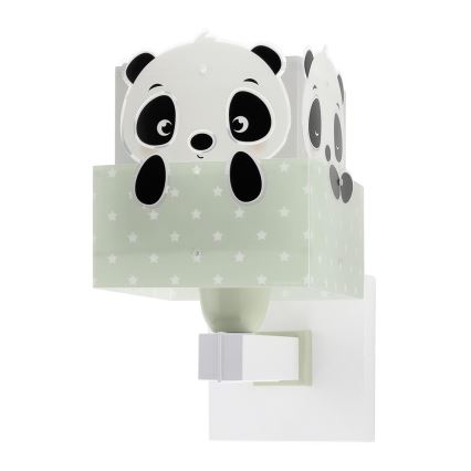 Dalber 63169H - Iluminação de parede de criança PANDA 1xE27/60W/230V verde