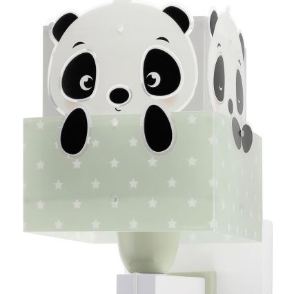 Dalber 63169H - Iluminação de parede de criança PANDA 1xE27/60W/230V verde
