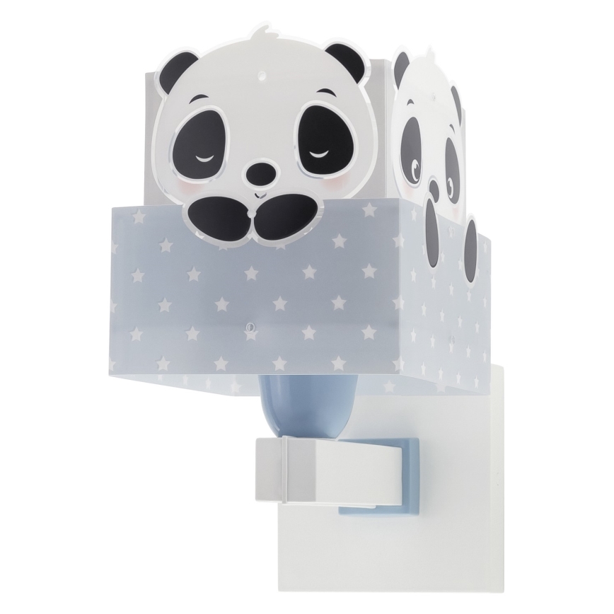 Dalber 63169T - Iluminação de parede de criança PANDA 1xE27/60W/230V azul