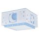 Dalber 63236T - Iluminação de teto de criança MOONLIGHT 2xE27/60W/230V azul
