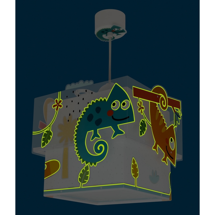 Dalber 63312 - Candelabro de criança HAPPY JUNGLE 1xE27/15W/230V