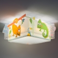 Dalber 63316 - Candeeiro de teto infantil HAPPY JUNGLE 2xE27/15W/230V