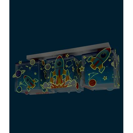 Dalber 63353 - Iluminação de teto de criança ROCKET 3xE27/15W/230V