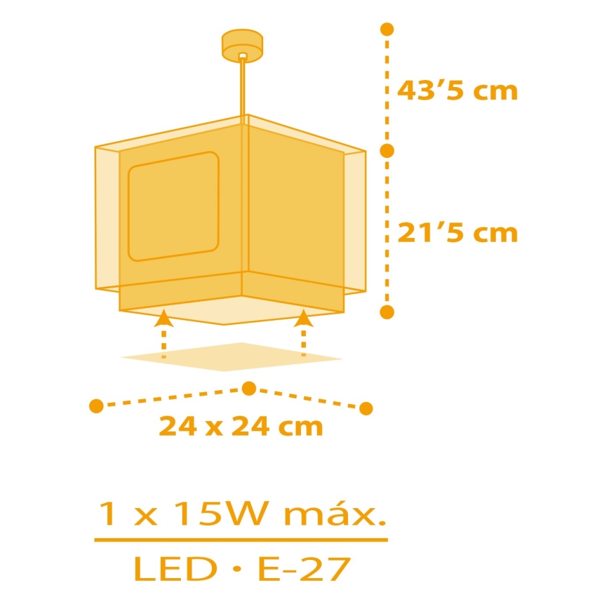 Dalber 63402 - Candelabro de criança MY FARM 1xE27/15W/230V