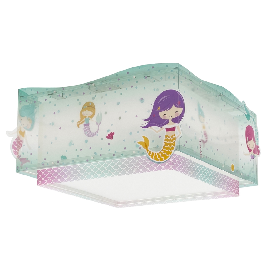Dalber 63446 - Iluminação de teto de criança MERMAIDS 2xE27/60W/230V