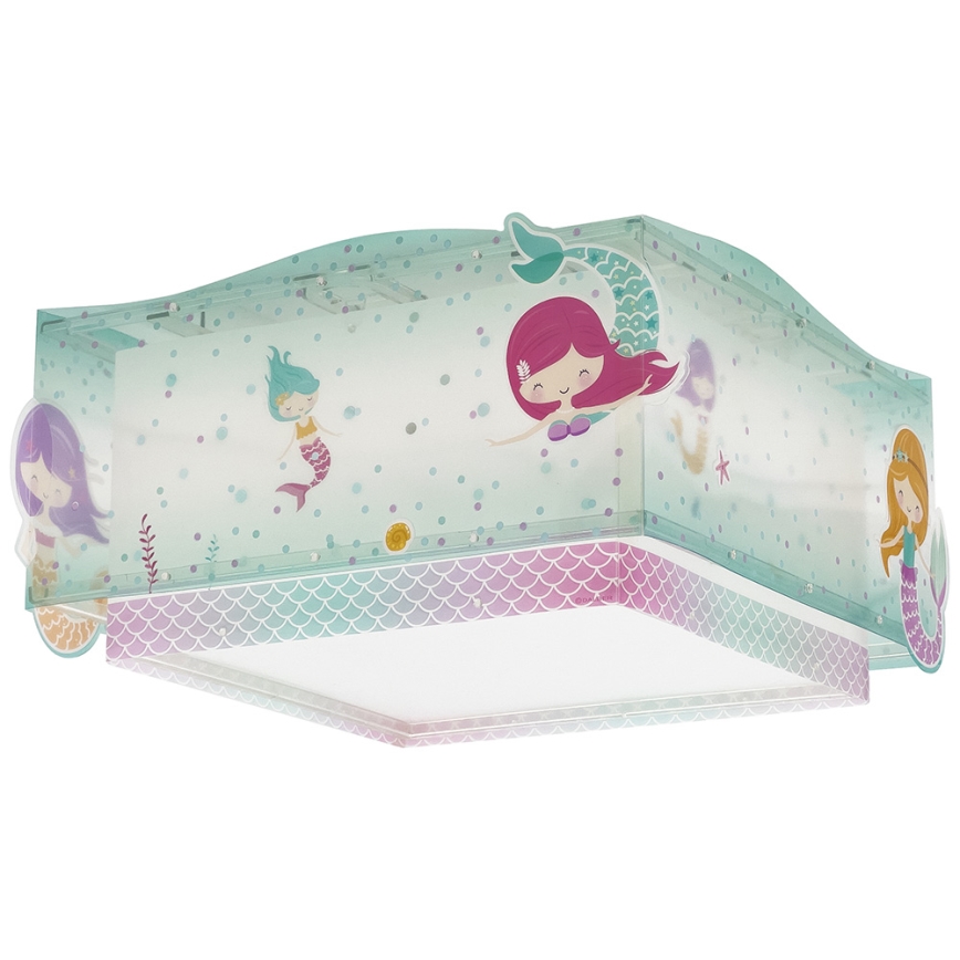 Dalber 63446 - Iluminação de teto de criança MERMAIDS 2xE27/60W/230V