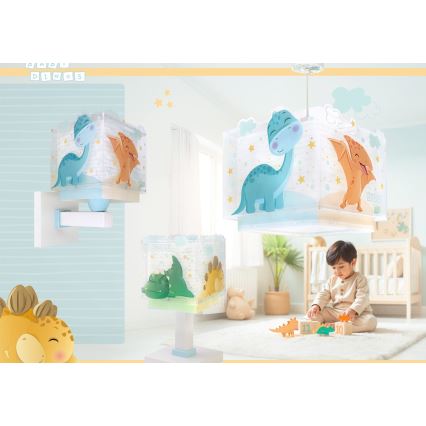Dalber 63452 - Lustre infantil BABY DINOS 1xE27/15W/230V multicolorido