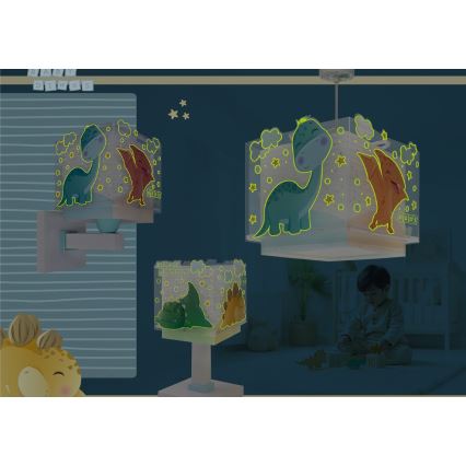 Dalber 63452 - Lustre infantil BABY DINOS 1xE27/15W/230V multicolorido