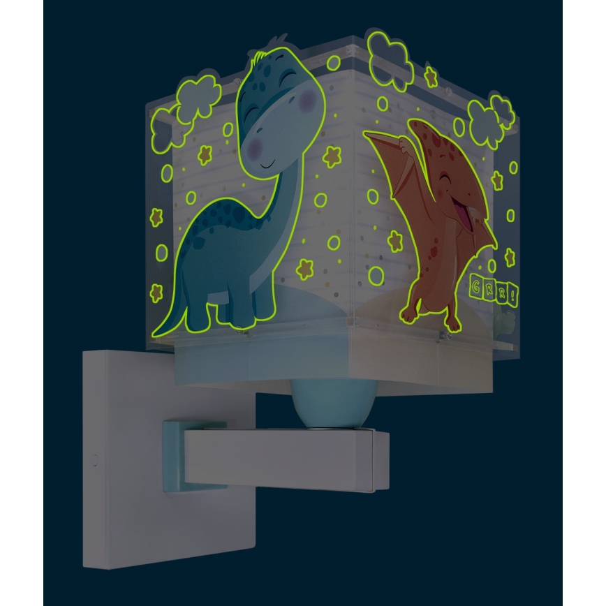 Dalber 63459 - Candeeiro de parede infantil BABY DINOS 1xE27/15W/230V multicolorido