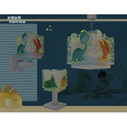 Dalber 63459 - Candeeiro de parede infantil BABY DINOS 1xE27/15W/230V multicolorido
