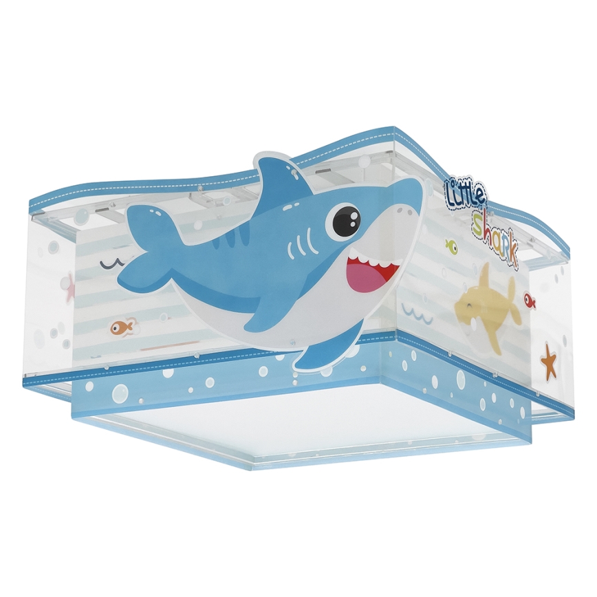 Dalber 63476 - Iluminação de teto de criança BABY SHARK 2xE27/60W/230V