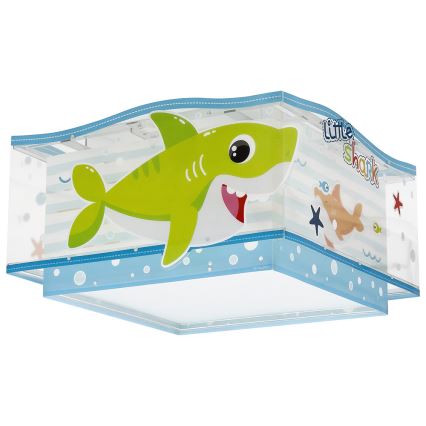 Dalber 63476 - Iluminação de teto de criança BABY SHARK 2xE27/60W/230V