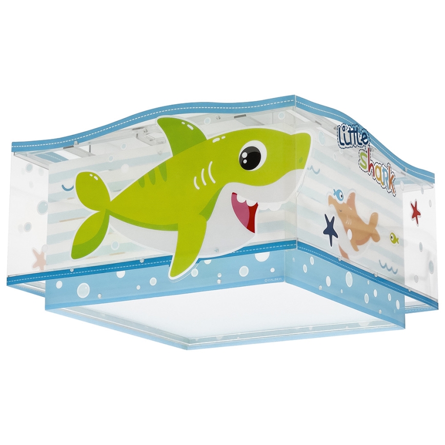 Dalber 63476 - Iluminação de teto de criança BABY SHARK 2xE27/60W/230V