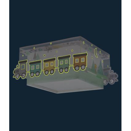 Dalber 63536 - Iluminação de teto de criança TRAIN 2xE27/60W/230V