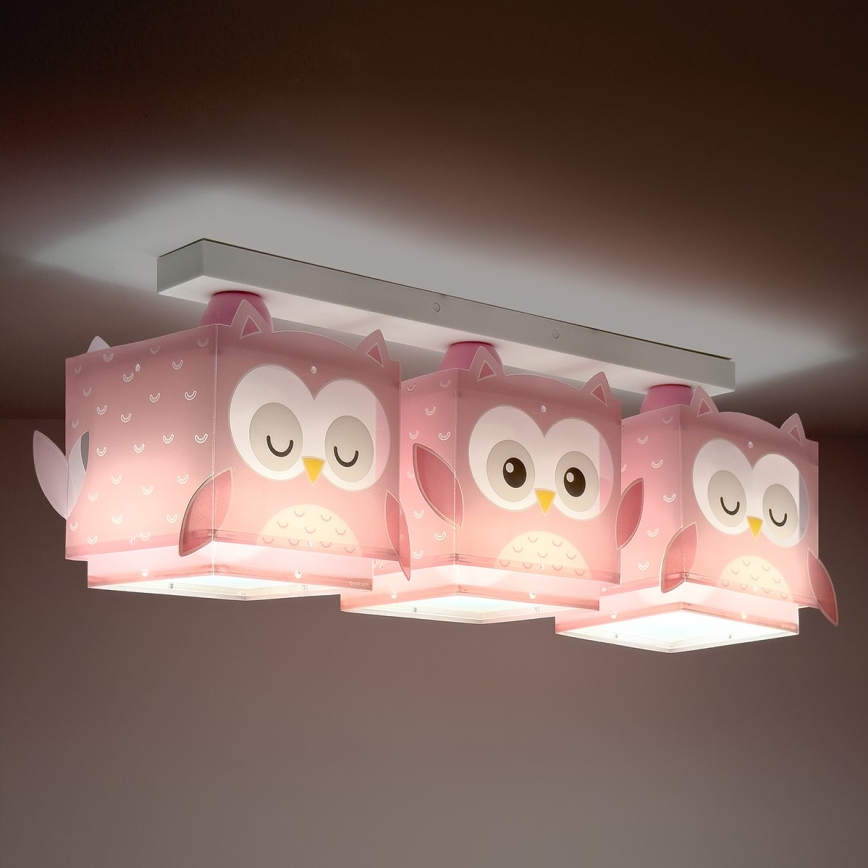 Dalber 64483 - Iluminação de teto de criança LITTLE FRIENDS 3xE27/15W/230V