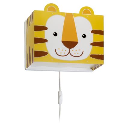 Dalber 64568 - Luz de parede de criança LITTLE TIGER 1xE27/60W/230V