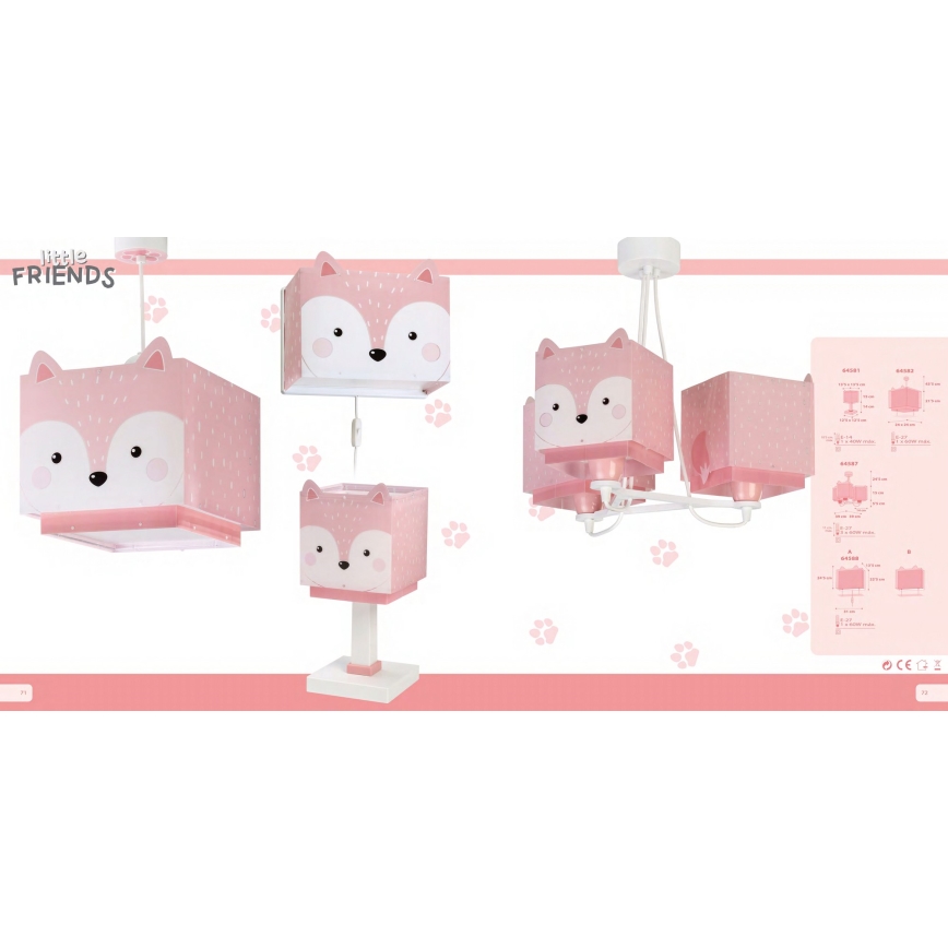 Dalber 64581 - Lâmpada de criança LITTLE FOX 1xE14/40W/230V