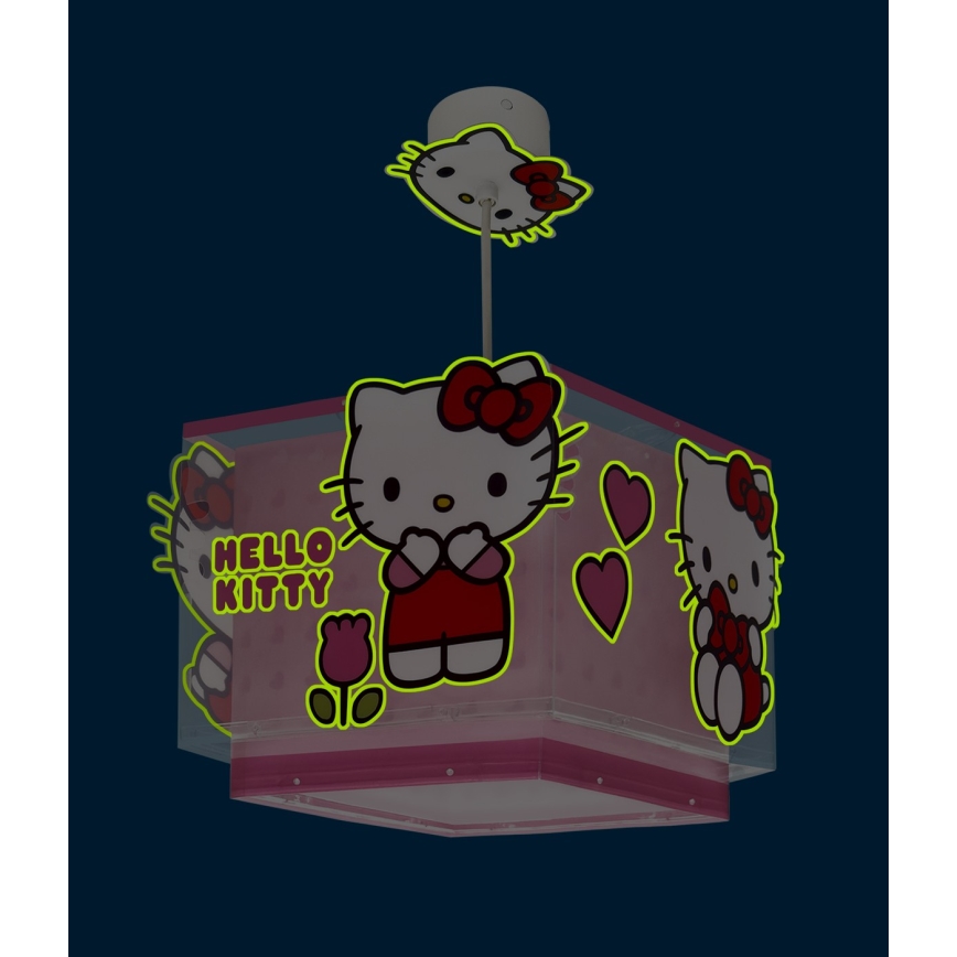 Dalber 73262 - Lustre infantil HELLO KITTY 1xE27/15W/230V rosa